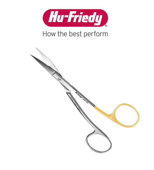 Hu-Friedy Eğri 13,5 cm Super Cut, tek tarafı dişli bıçak