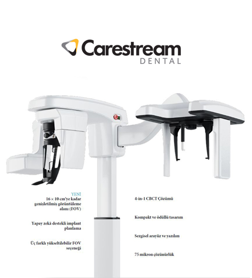 CS 8200 3D SC Advance Dental Volumetrik Tomografi, Panoramik ve Sefalometrik Röntgen Sistemi