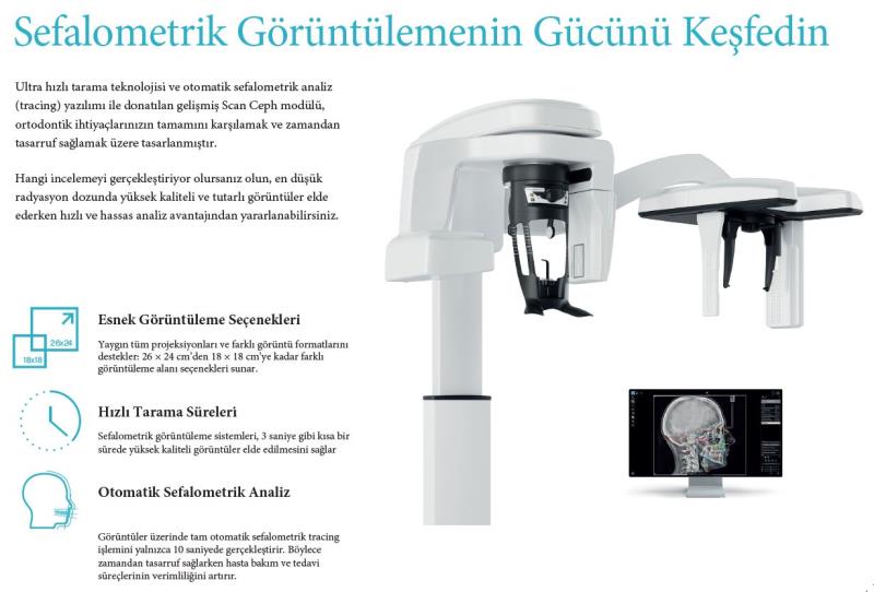 CS 8200 SC 3D Access Dental Volümetrik Tomografi, Panoramik  ve Sefalometrik Röntgen Sistemi