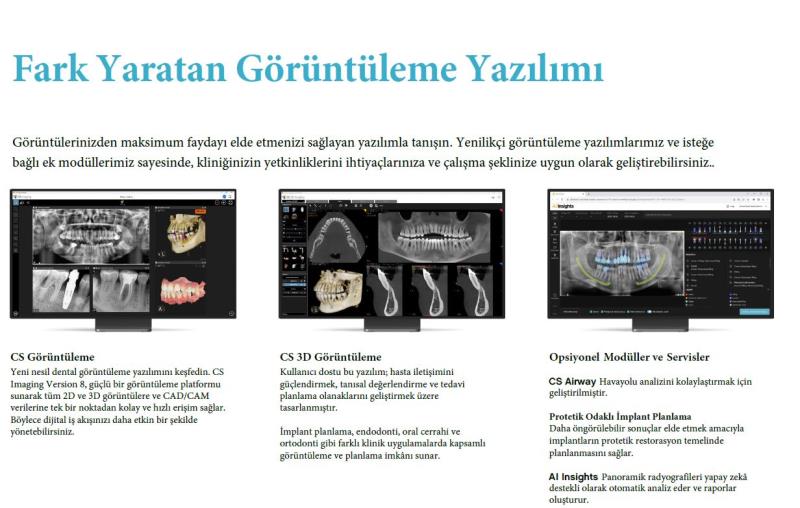 CS 8200 3D Access Dental Volümetrik Tomografi, Panoramik Röntgen Sistemi